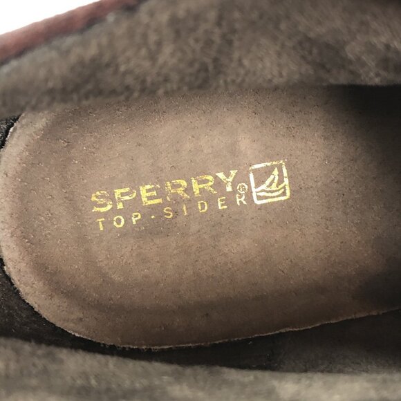 Sperry Boots Womens 12M Harlow Brook Brown Leather Top Sider Wedge Heel Suede - Picture 8 of 11